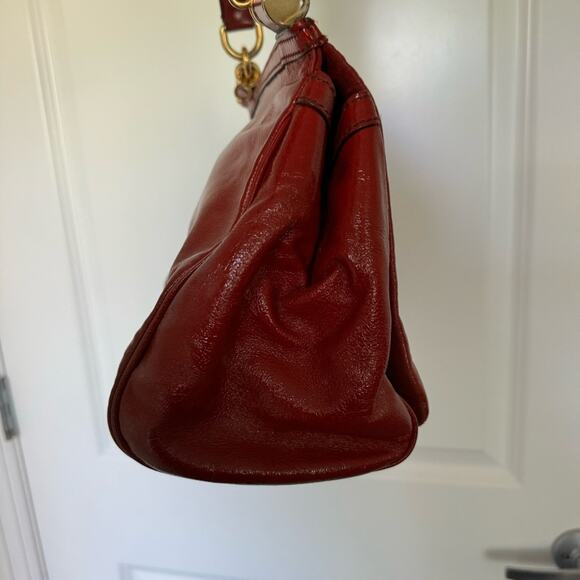 Dolce and Gabbana Miss Sicily Top Handle Bag Red Patent Leather - Picture 9 of 16